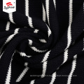 Knit Black And White Stripe Dress Fabric Women